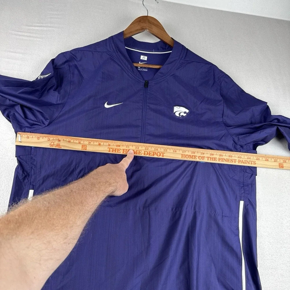 Kansas State Player Issued Mens Quarter Zip Windbreaker XL lightweight Vented